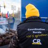 Un agriculteur membre du syndicat agricole Coordination rurale, le 6 janvier 2025 à Étampes (Essonne). (ARNAUD CESAR VILETTE / MAXPPP)
